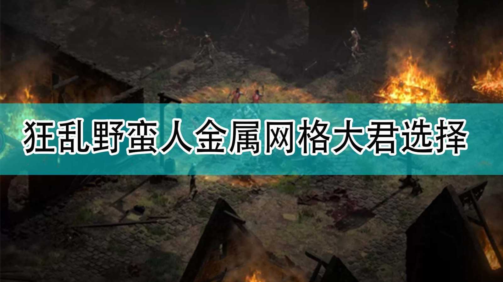 《暗黑破坏神2》狂乱野蛮人装备选择分享