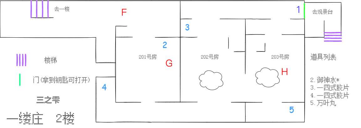 《零：濡鸦之巫女》第一章一缕庄地图分享