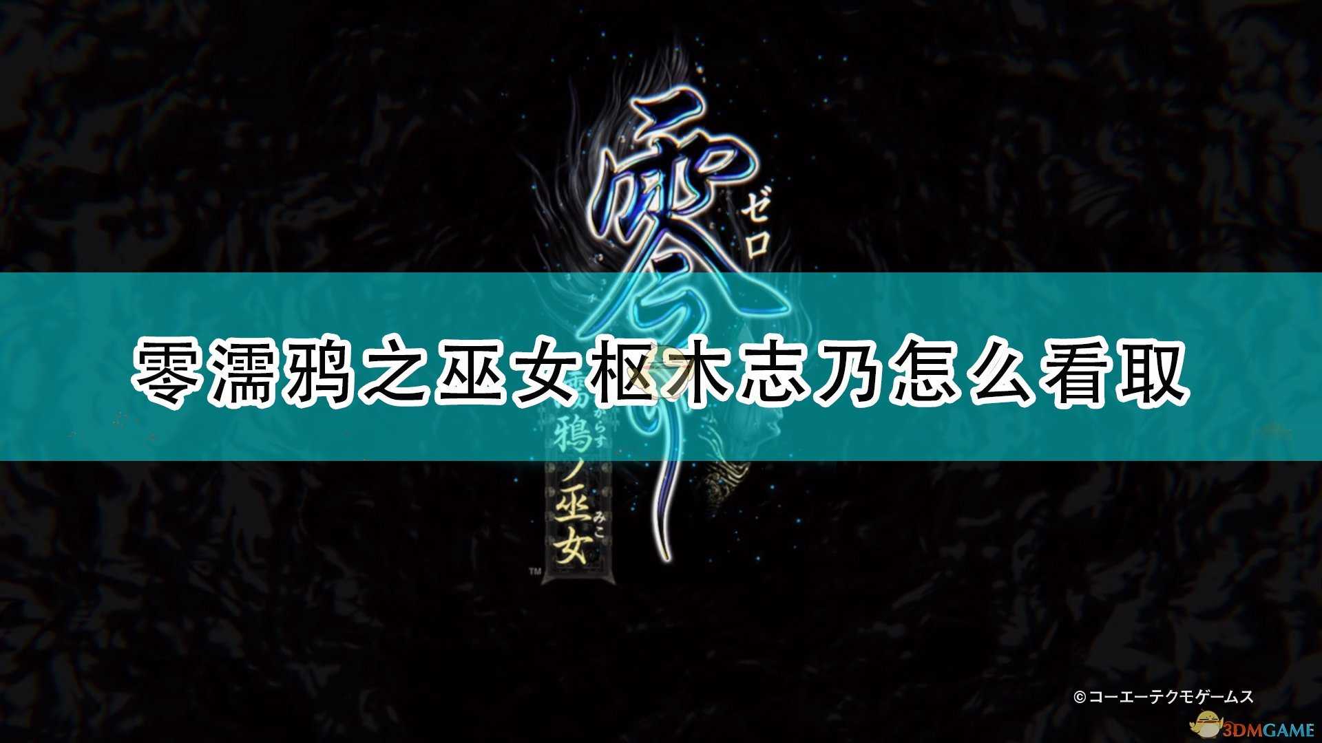 《零：濡鸦之巫女》枢木志乃看取方法推荐