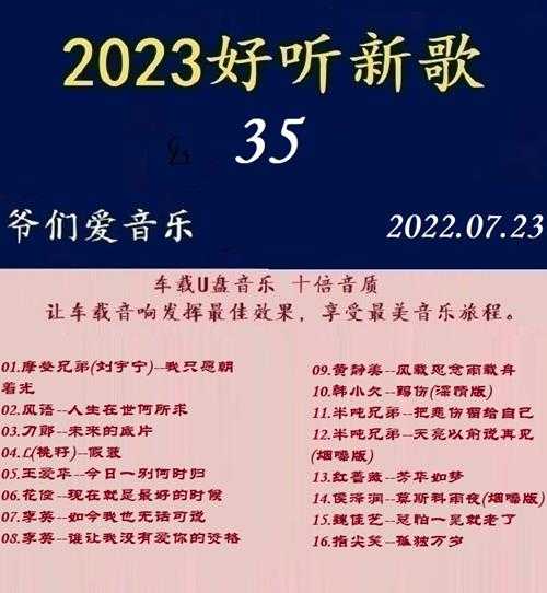 群星《2023好听新歌35》十倍音质WAV分轨