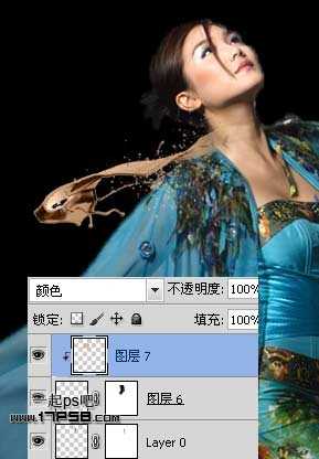 photoshop将美女图片制作成飞天的效果