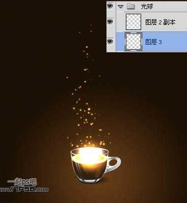 photoshop制作光影动感咖啡杯