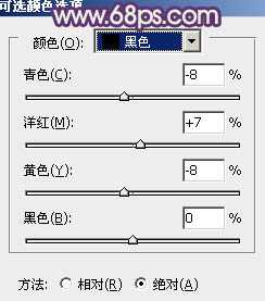 Photoshop将树林写真人物图片打造出漂亮的橙紫色