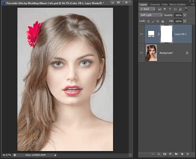 PhotoShop CS6 将给美女图片打造出瓷器般的皮肤美白教程