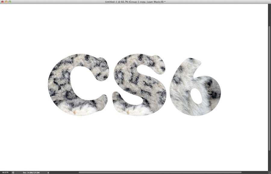 PhotoShop CS6设计制作逼真豹纹立体文字特效教程
