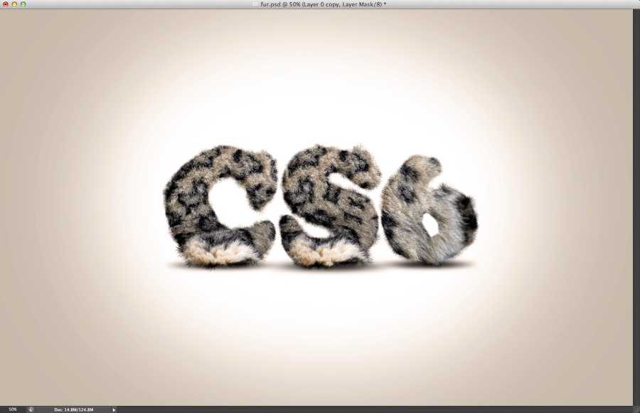 PhotoShop CS6设计制作逼真豹纹立体文字特效教程