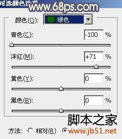 为绿色外景人物图片增加朦胧的淡黄色效果ps教程