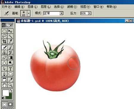 PHOTOSHOP鼠绘出逼真蕃茄教程