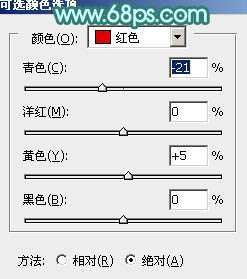 Photoshop将室内人像调制出青红蜜糖色效果