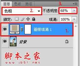 photoshop利用图案填充图层快速为美女图片制作成颓废的发黄老照片