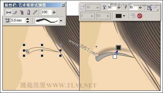 CorelDRAW(CDR)设计绘制美女诉衷情工笔画实例教程