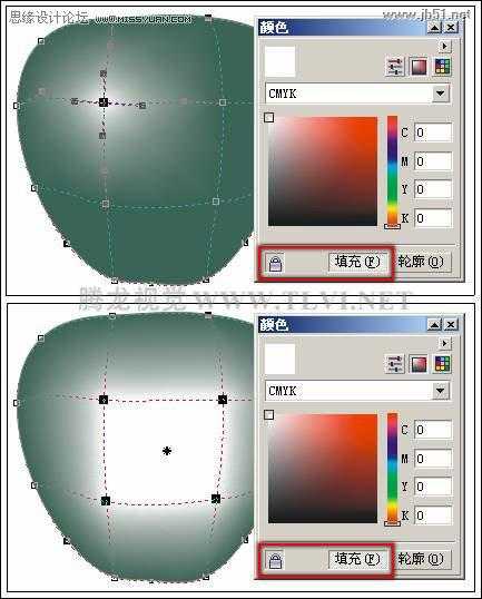 CorelDRAW(CDR)利用“交互式网格填充”工具填充对象实例教程