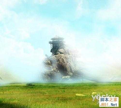 Photoshop快速将风景图片合成超现实主义的仙境场景