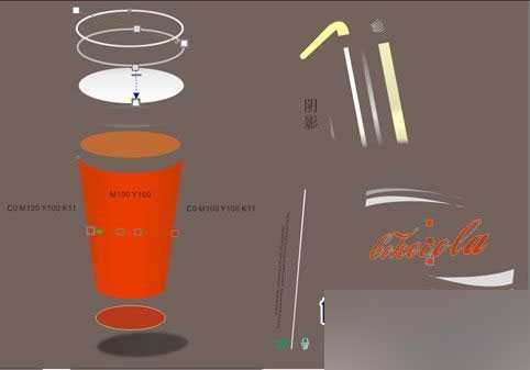 CDR绘制汉堡可乐海报教程