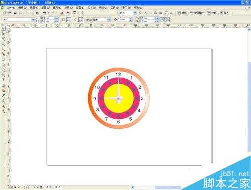 CorelDRAW简单绘制可爱的卡通圆表