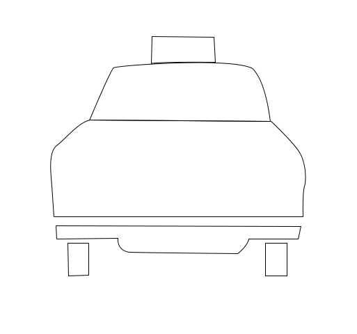 ps怎么手绘简单的黑白出租车图形? ps出租车的画法