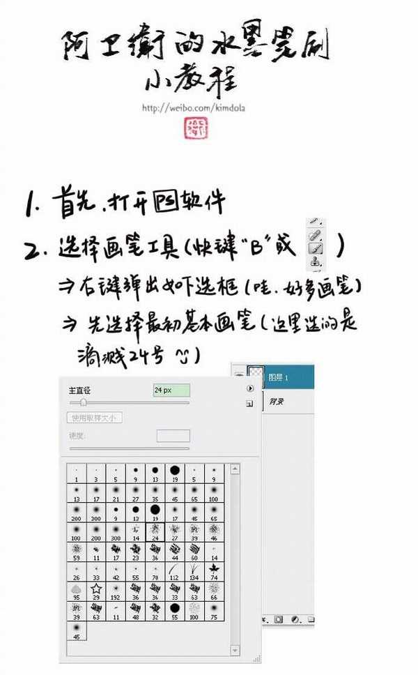 photoshop中国风水墨笔刷小教程