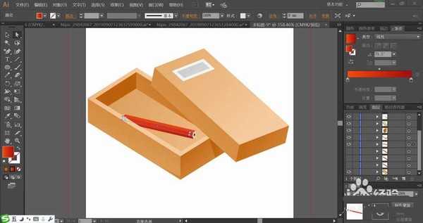 ai怎么设计铅笔盒插画? ai铅笔盒的画法