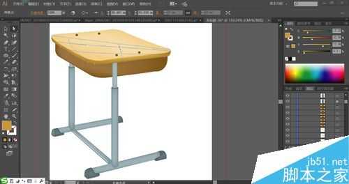 ai怎么手绘课桌矢量图? ai设计课桌的画法