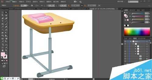 ai怎么手绘课桌矢量图? ai设计课桌的画法