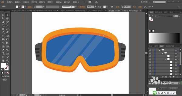 ai怎么画太阳镜护目镜? ai护目镜的绘制方法