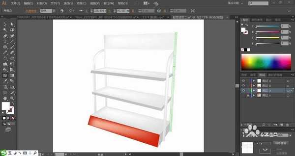 ai怎么手绘货架产品宣传图? ai货架的画法