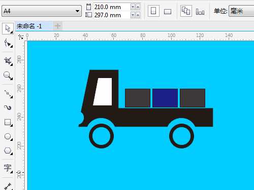 cdrX7怎么画货车矢量图? cdr货车图标的画法