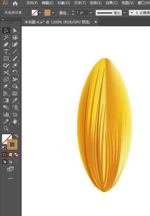 ai怎么画稻穗矢量图案? ai黄灿灿稻穗的画法